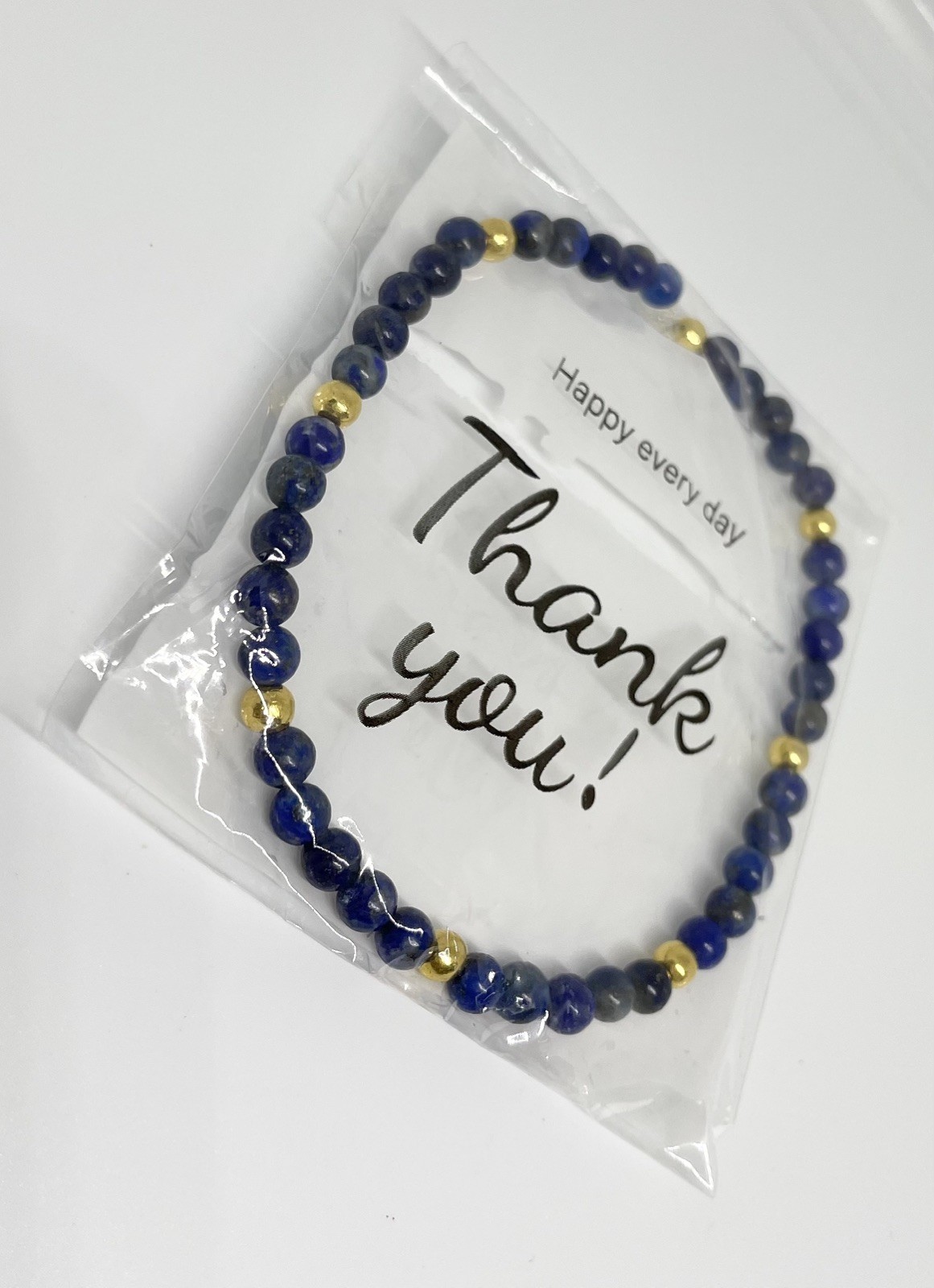 Blue Lapis Gemstone/Crystal Mini Handmade Bracelet (unisex) Child or Adult gallery