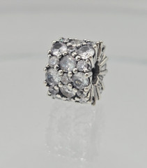 Authentic Pandora Radiant Silver Sparkling Clear Sparkle Crystals Charm