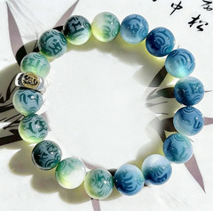 12mm Light Activated Color Changing Natural Bodhi Stretch Bracelet Gift ﻿ ﻿