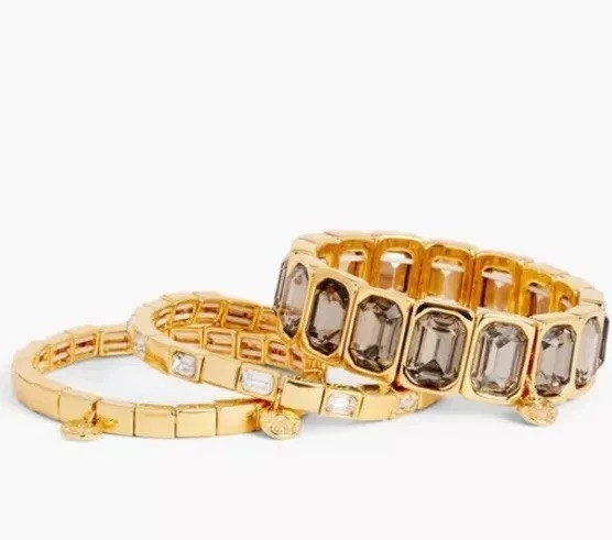 Beautiful Talbots Deco ✨Multi Strech Crystal Strech Bracelet Set - NWT