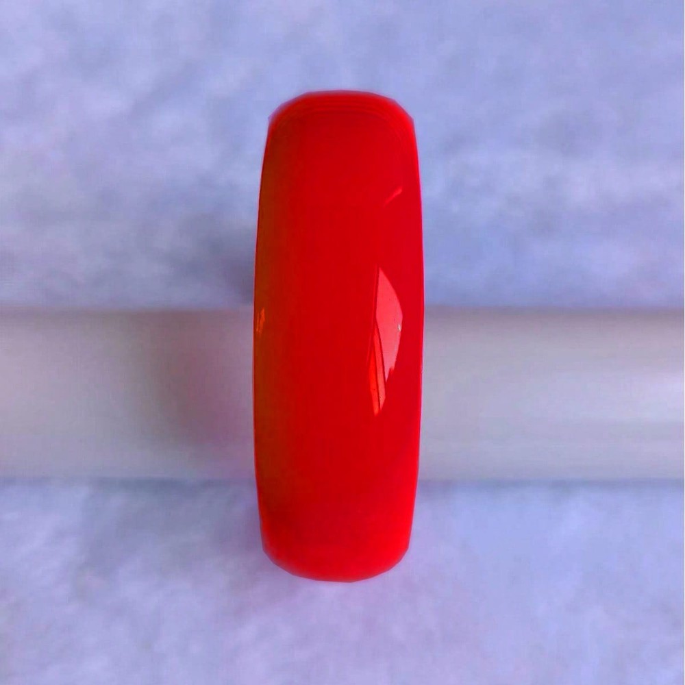 Red 2cm Wide Plastic Resin Bangle Bracelet Candy Color Party Wear