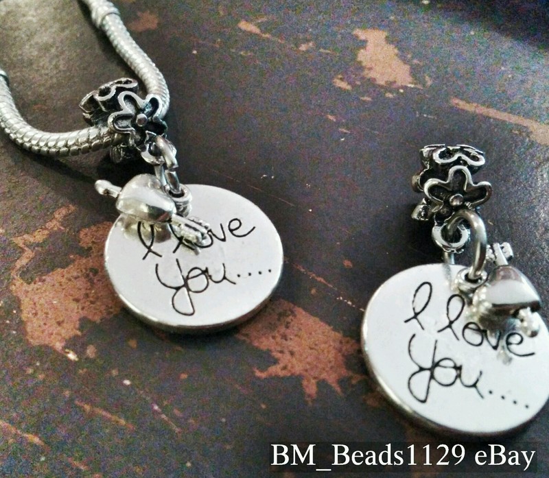 2 I Love You Word Pendants Cupid Arrow Heart European Dangle Charms Gift For Her gallery