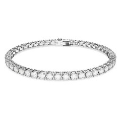 Swarovski Matrix Tennis Bracelet Medium Round Cut White Rhodium Plated 5648937