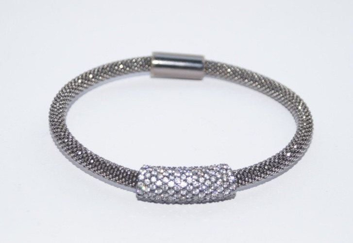 Dyadema Italy 925 Sterling Silver and Cubic Zirconium Bracelet – 17.8g gallery