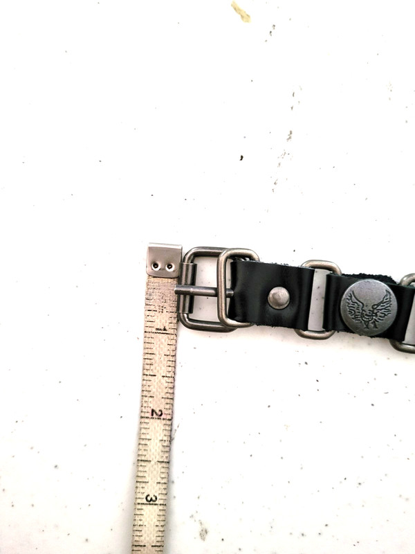 Punk style synthetic leather bracelet with circular metal parts an eagle emblem gallery