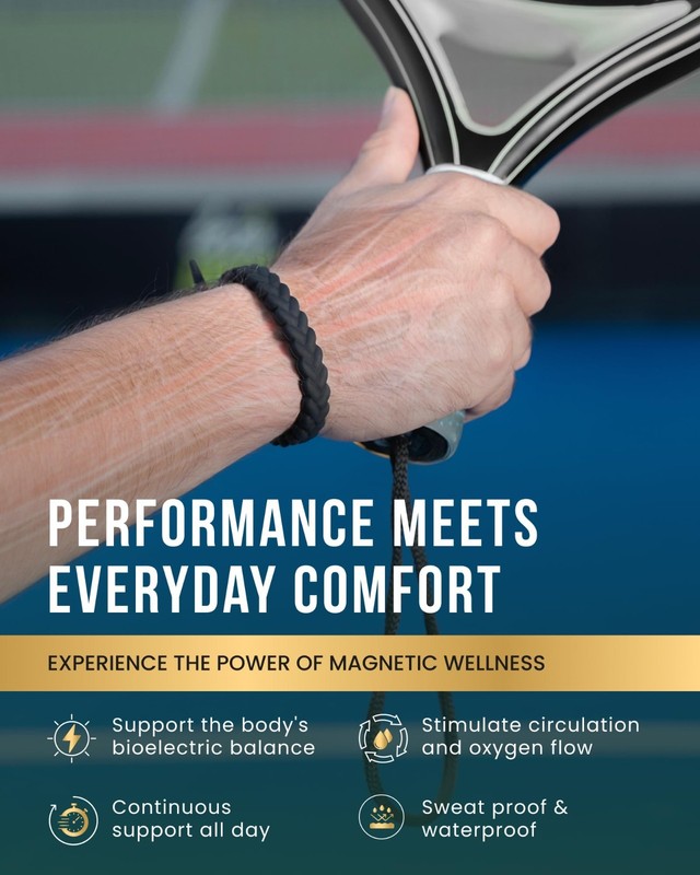 MagnetRX® Magnetic Sports Balance Bracelet for Men & Women with Adjustable Clasp gallery
