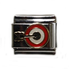 Bullseye Target Italian Link Bracelet Charm