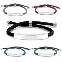 Free Engrave Personalized Stainless Steel Rope Bracelet Custom Name Bangle Women