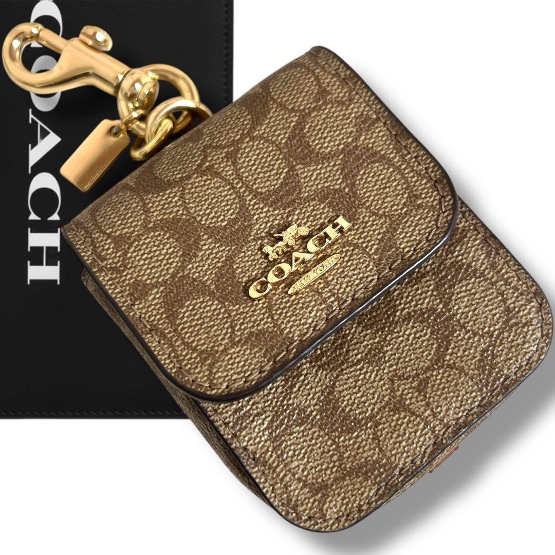 Coach Signature PVC Multi-Attachment Bag Charm Used gallery