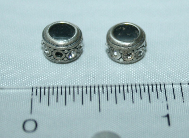 Silpada Sterling Silver Two Cubic Zirconia Bling Spacers C2613 - not perfect gallery