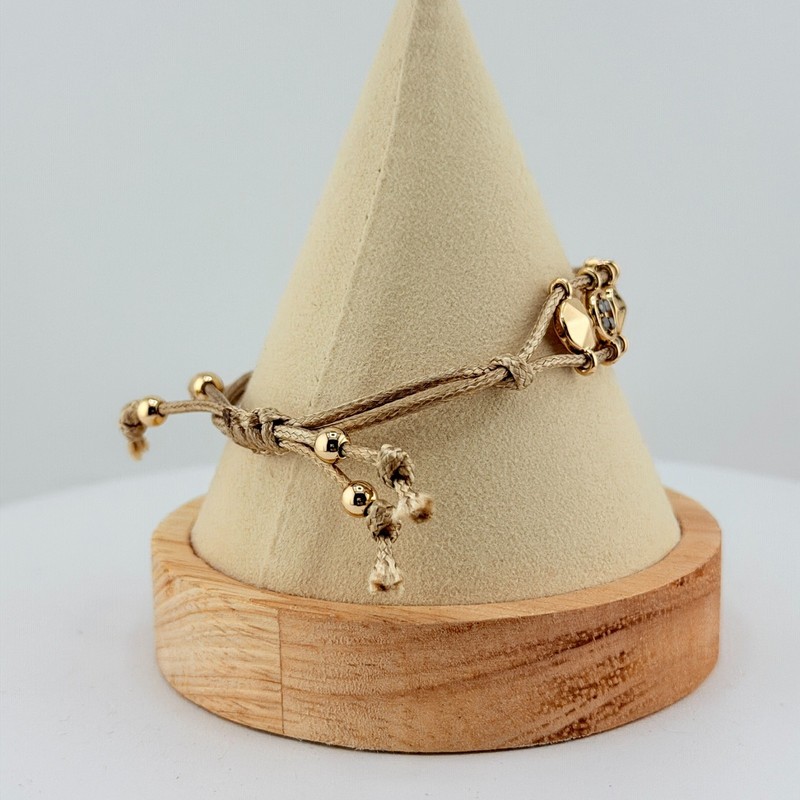 Bomb Party Adjustable Chord Bracelet - Reversible - Yellow Gold gallery