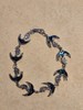 Nautical Anchor Stingray Link Bracelet 7.5" Silver Tone Abalone Ocean Theme gallery