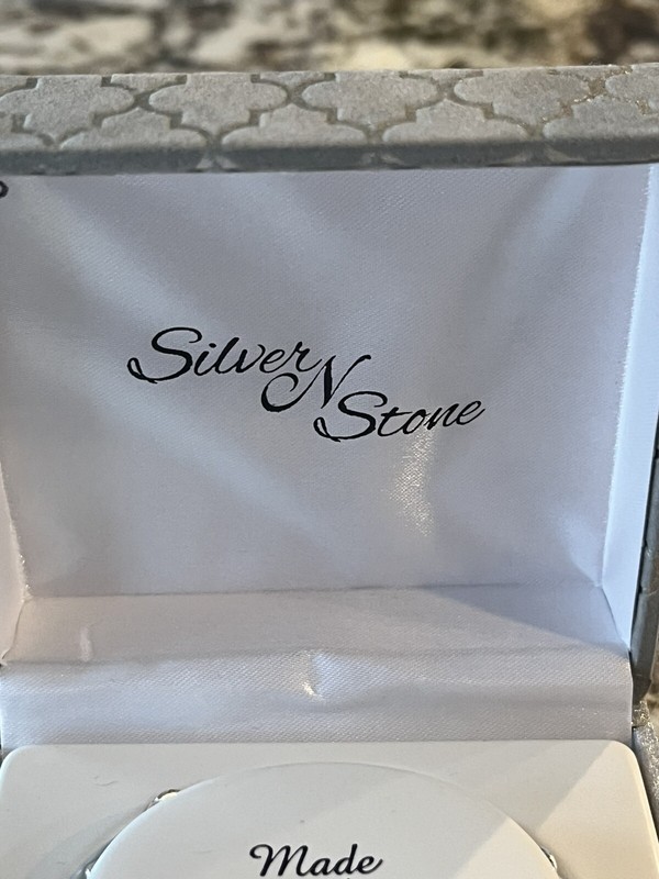 Silver N Stone Fine Jewelry Silver Plated Genuine Stones Green Eye Bracelet gallery