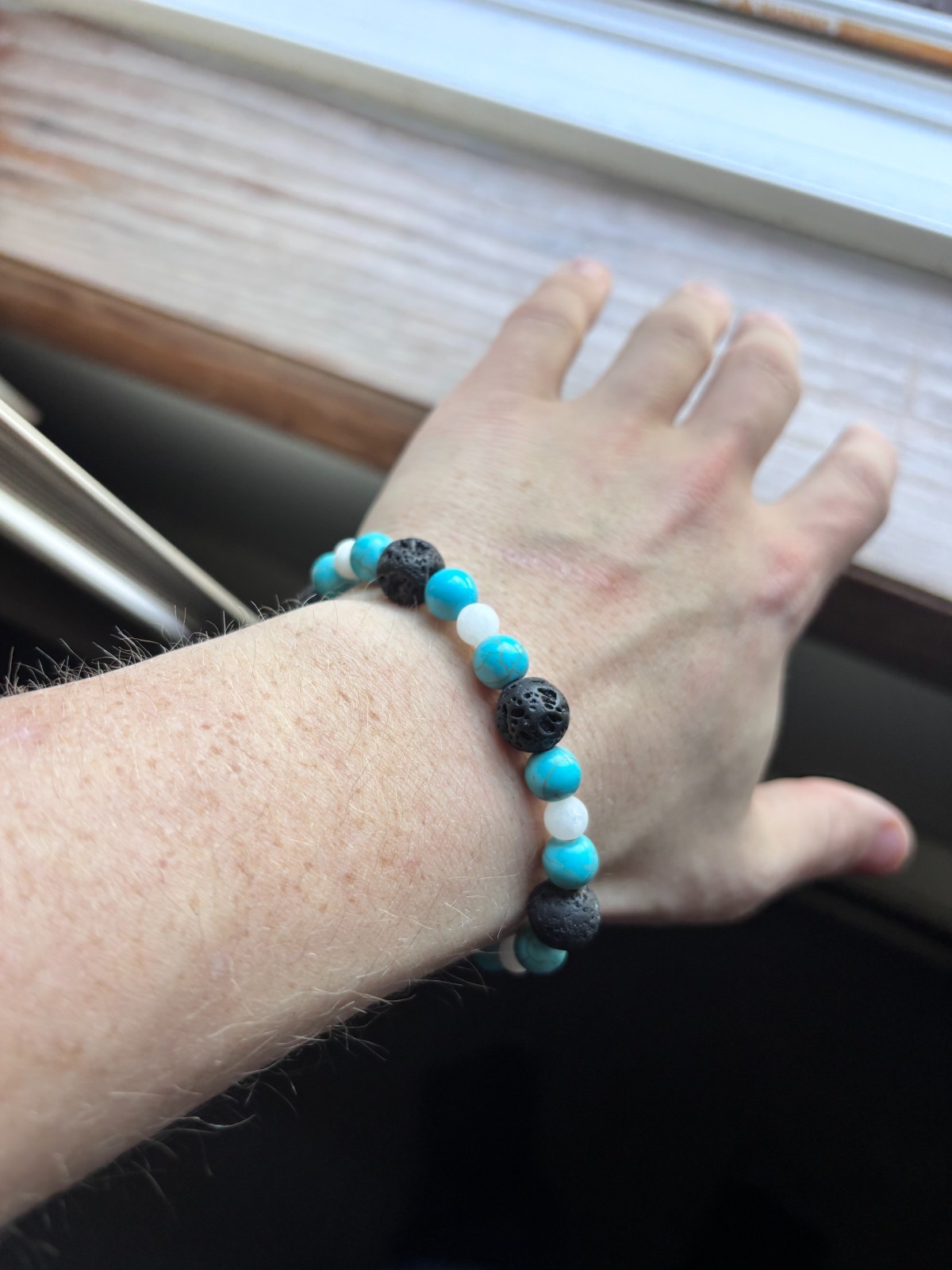 Glass and Stone Stretch Bracelet for Prayer or Accessory gallery