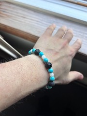 Glass and Stone Stretch Bracelet for Prayer or Accessory