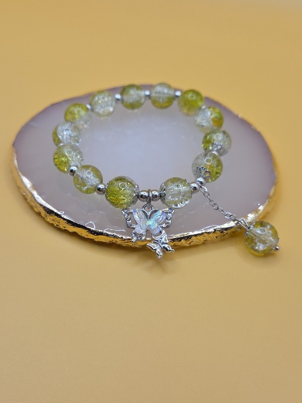 Beaded Butterfly Bracelet Womens Girls Gifts Cute,Green gallery