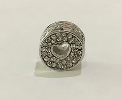 REDUCED WAS £9.99 NOW £4.99 Gorgeous Sparkly Heart Cut Out Cubic Zirconia Charm