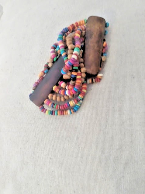 Multi-Color Wood and Beaded Multi Strand Bracelet gallery