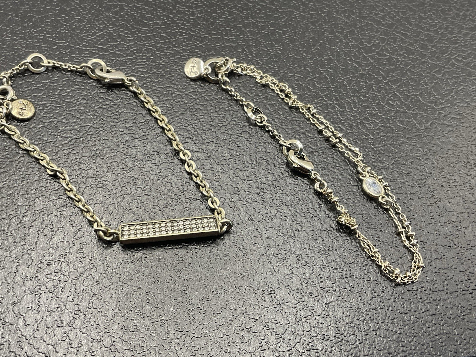 2 Chloe & Isabel Signed Bracelets with Crystal Accents Adjustable gallery