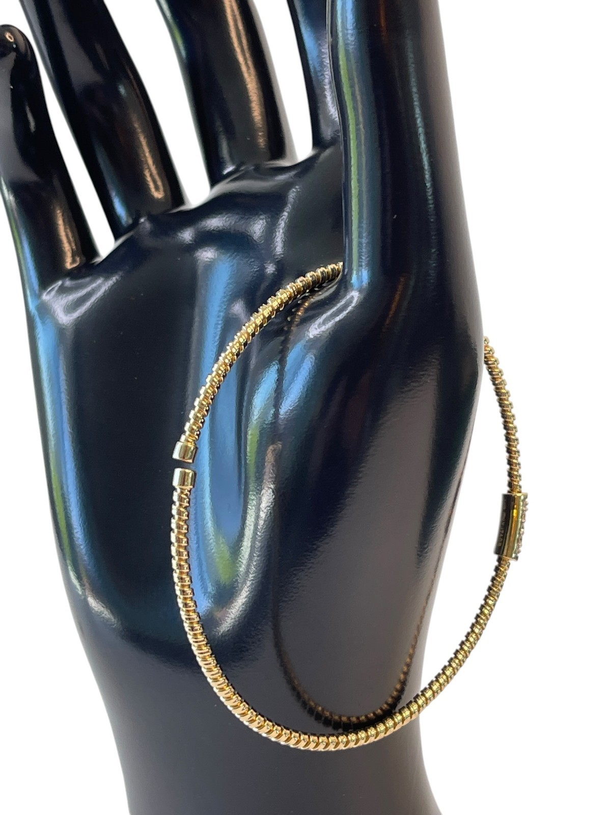 5.5 Grams of 14k Yellow Gold Diamond Tennis Wrap Bracelet ITAOR - Made in Italy gallery
