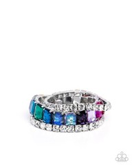Paparazzi Candescent Caliber – Multi – Multicolored & White Gem – Set 3 Str. Br