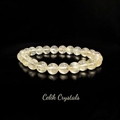 High Quality Citrine NO DYE OR HEAT Natural Stones 8mm Stretches Unisex