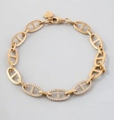 Wanderlust &Co 14k Gold Vermeil Multi Link Anchor Chain Bracelet NEW Retail $149