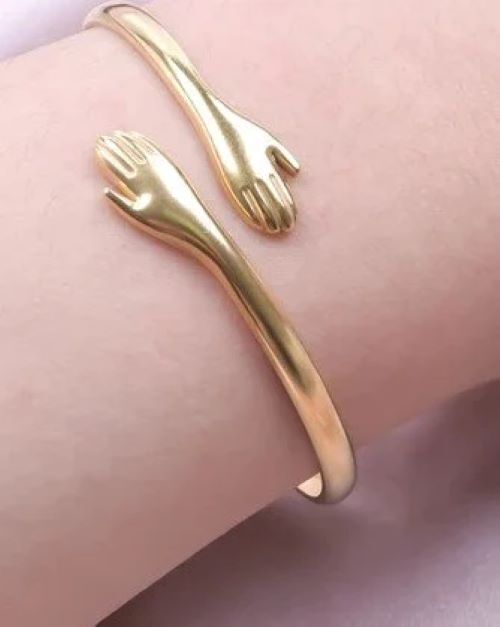 Hugging hands cuff bracelet gallery