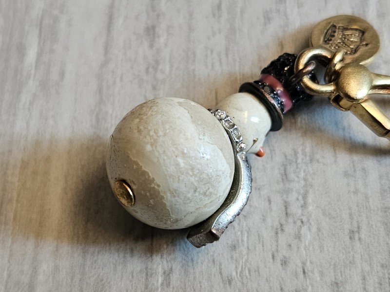 ❤️JUICY COUTURE Pave Snowman 2007 Limited Edition Pearl Silver Charm Authentic gallery