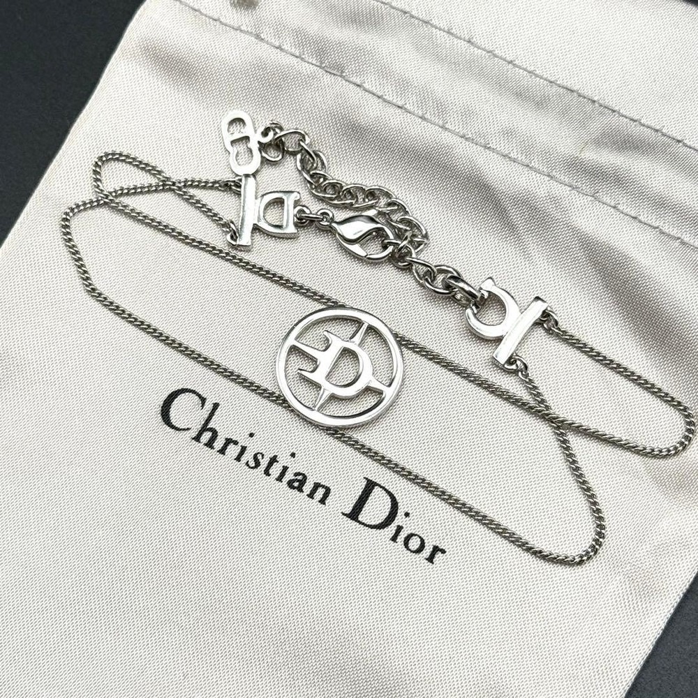 Christian Dior Double Chain Bracelet Galliano Era Jewelry Timepiece Classic