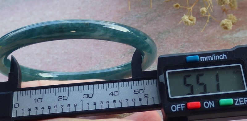 Video Certified Icy Green A JADE Jadeite Circle Bangle Bracelet 55mm 手镯 680609 gallery