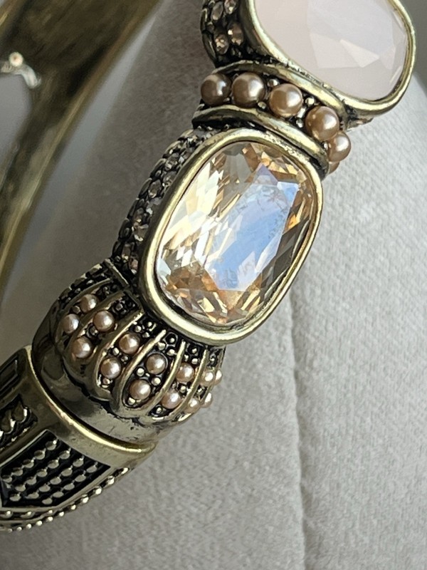 HEIDI DAUS Grand Slam Golden Shadow Crystal Deco Bracelet Large #9. gallery