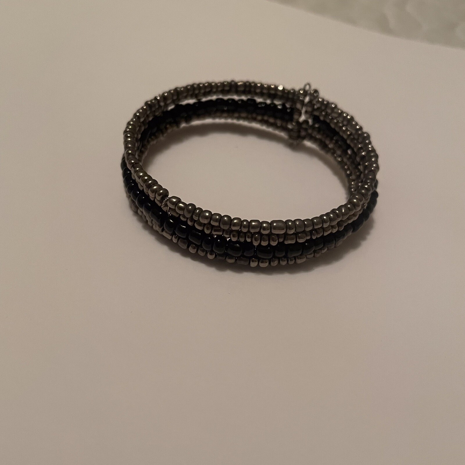 Women’s Cuff Stretchy / Adjustable Bead Costume Bracelet Grey / Black gallery