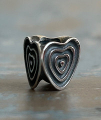 Trollbeads Heart Ripples Silver Bead Limited Edition ~ Rare ~