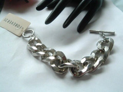 Forever 21 Chunky Silver Chain Link Cuff Bracelet New w Tag Unisex