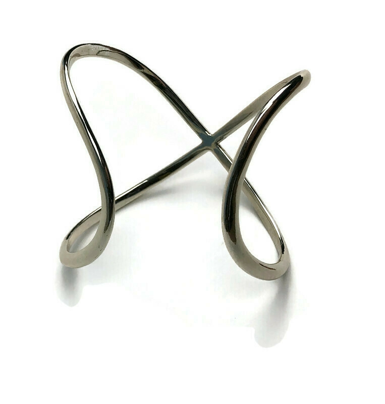 Stella & Dot Sculpted X Silver Cuff Bracelet gallery