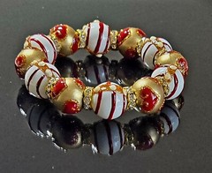 Heart Bracelet Valentine’s Day Gift for Woman Unique Brown Swirl Heart