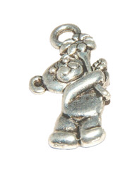 Bear Teddy Bear #2 Charm Tibetan Silver J1195