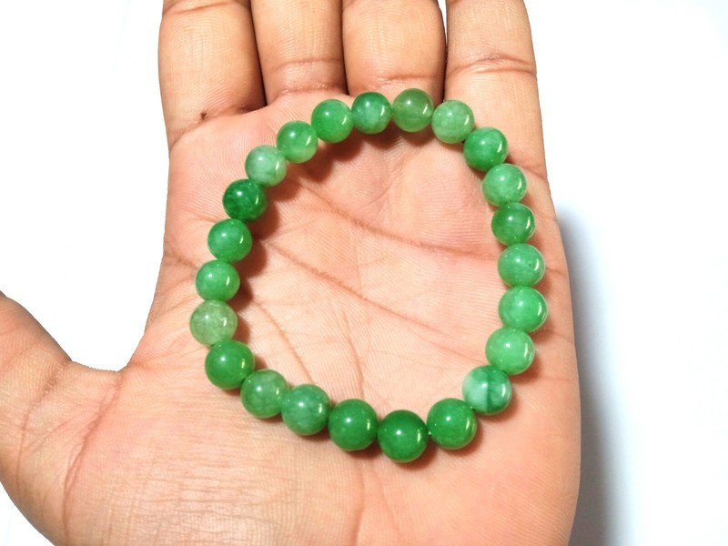 CHRYSOPRASE CHALCEDONY ROUND 8MM SMOOTH LOOSE GEMSTONE BEADS 7"INCH 1 BRACELET gallery