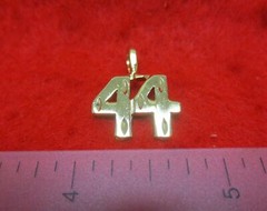 14KT GOLDPLATED NUMBER “44” DIAMOND CUT CHARM