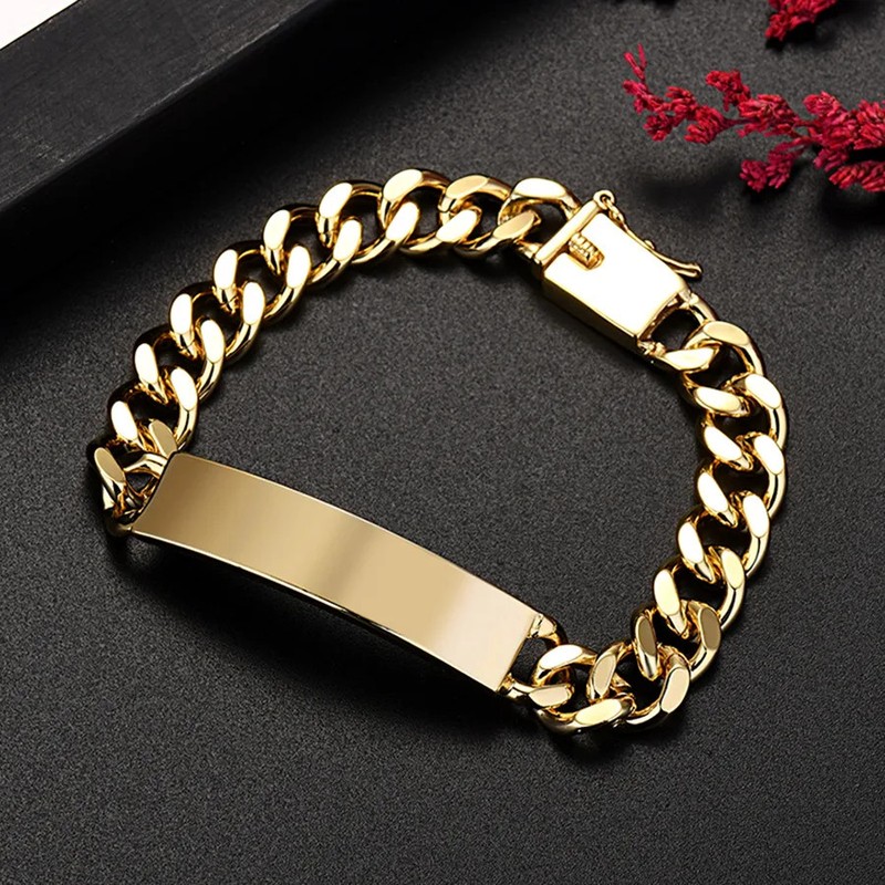 925 Sterling Silver Solid 10mm chain Bracelet men women Chain fashion Jewelry gallery