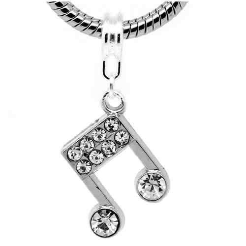 Musical Note Dangle Bead Spacer for Snake Chain Charm Bracelet gallery