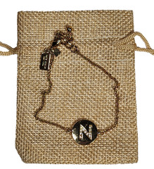 Kate Spade NY Initial “N” Disc Bracelet ONE IN A MILLION Collection Gold Tone