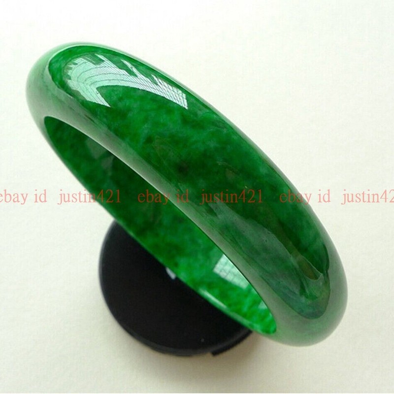100% Natural Green Jadeite Jade Bangle Bracelet Women Bangle 56-64mm Jewelry gallery