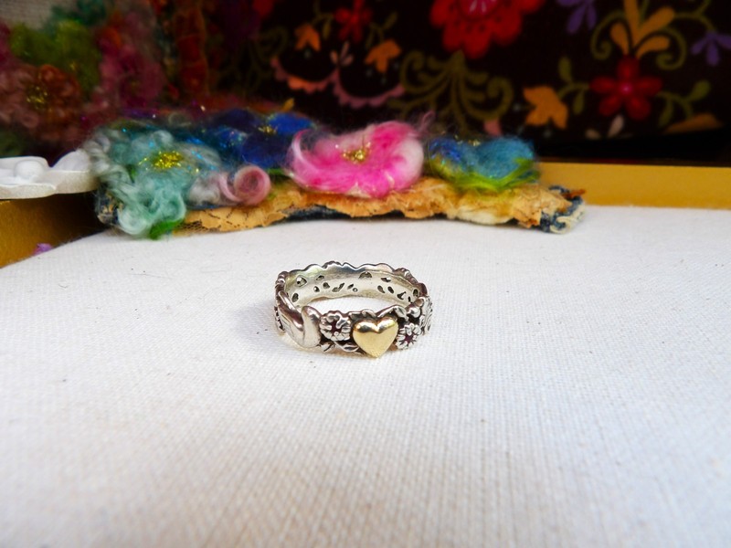 sterling silver ring, artisan, new, stamped gallery