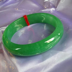 Certified Natural Ice high Myanmar Green Jade jadeite bracelets bangle 55MM