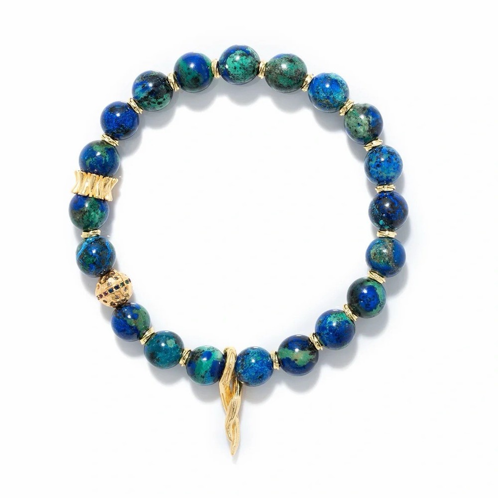 Natural Azurite Gemstone Bracelet jewelry Healing Crystal
