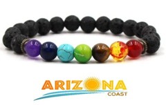 Men Women 7 Chakra Healing 8mm Beaded Diffuser Lava Stone Meditation Yoga USA