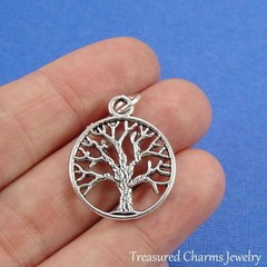 Silver TREE OF LIFE CHARM Nature Branch PENDANT