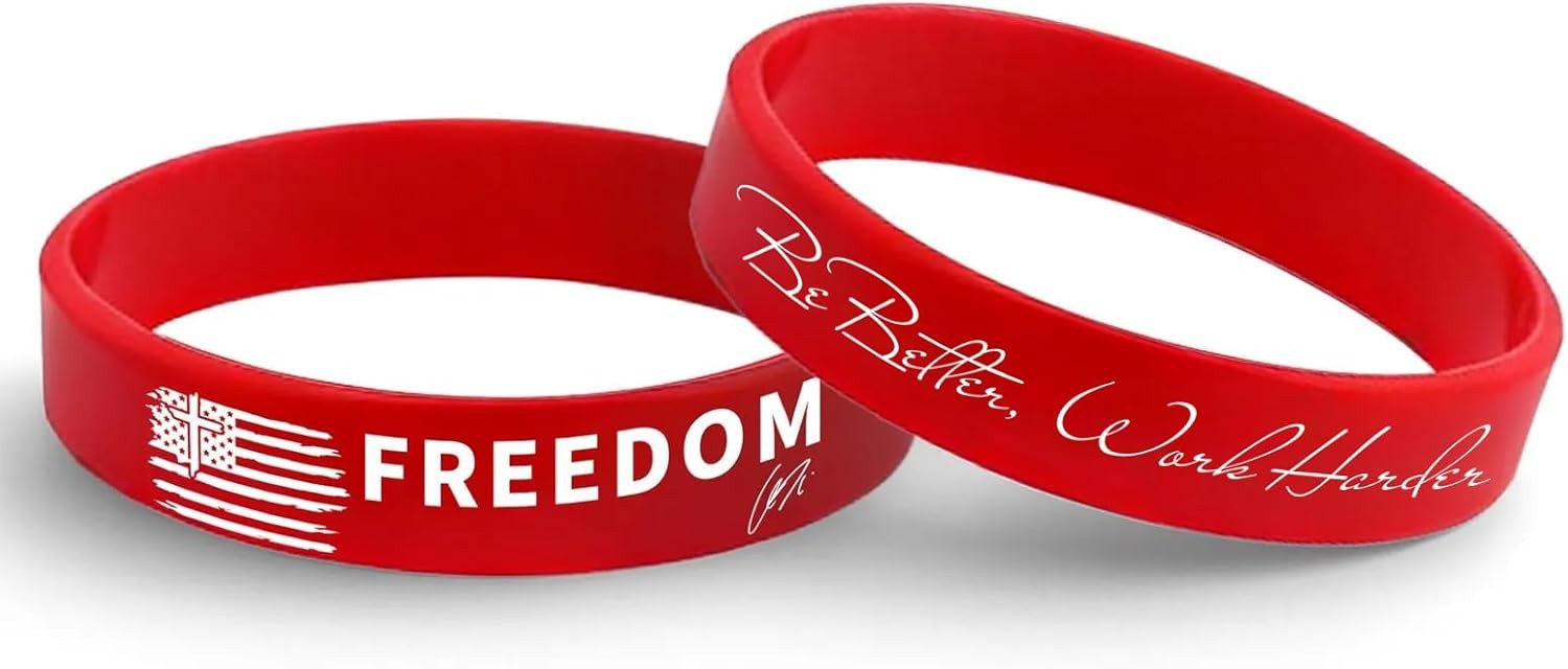3 Pack Charlie Kirk Freedom Rubber Wristband Bracelet Band for Men Women, Charli gallery